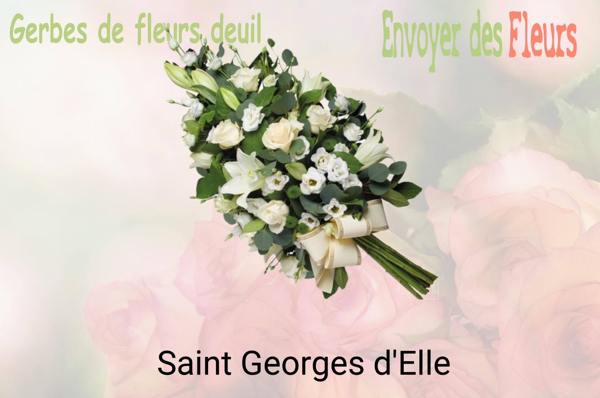 Gerbe de fleurs de deuil livrée à Saint-Georges-d'Elle